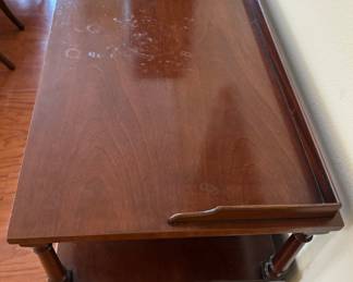 6	$295 	
American Sheraton style mahogany server 									
36Wx20Dx33T with two long drawers 		