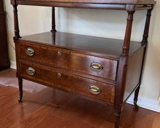 6	$295 	
American Sheraton style mahogany server 									
36Wx20Dx33T with two long drawers 	
