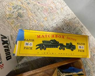 Collection of Vintage Toys: Lead soldiers, Tin Car, Match Box Tank  $40