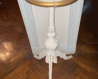 Ornate and decorative tripod stand with marble top 