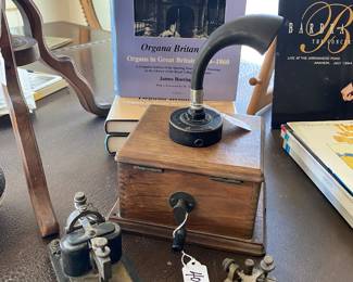 Vintage phone, telegraph items 