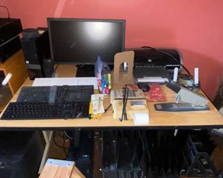 Office items and monitors 
