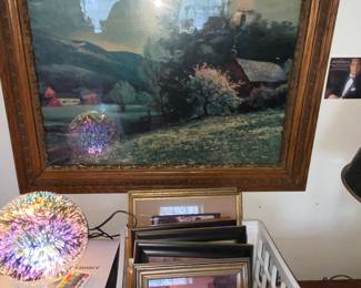 Antique frame and art 