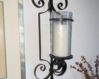 1 of 2 iron candle holders 