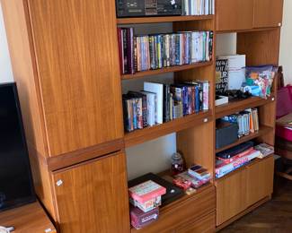 Modular Danish modern MCM living room cabinets and display