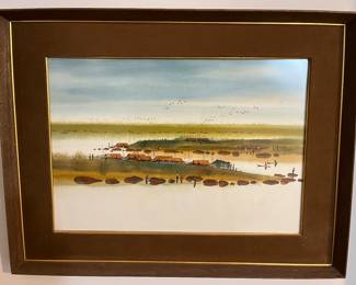 Framed original art signed “S. Kasem / 73”.