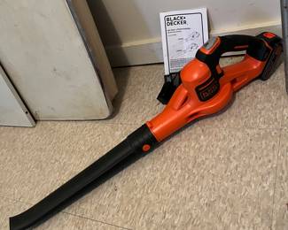 Black & Decker 20V MAX lithium sweeper.