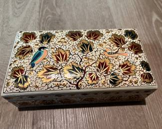 Hand-painted wood box.