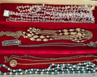 Excellent selection of jewelry, much vintage and many signed.
