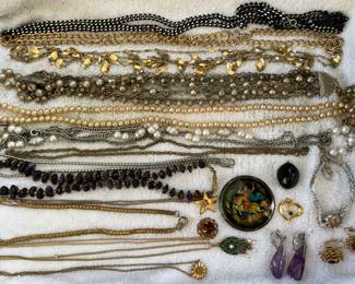Excellent selection of jewelry, much vintage and many signed.