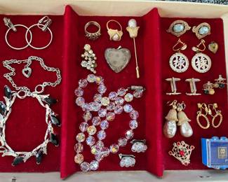 Excellent selection of jewelry, much vintage and many signed.