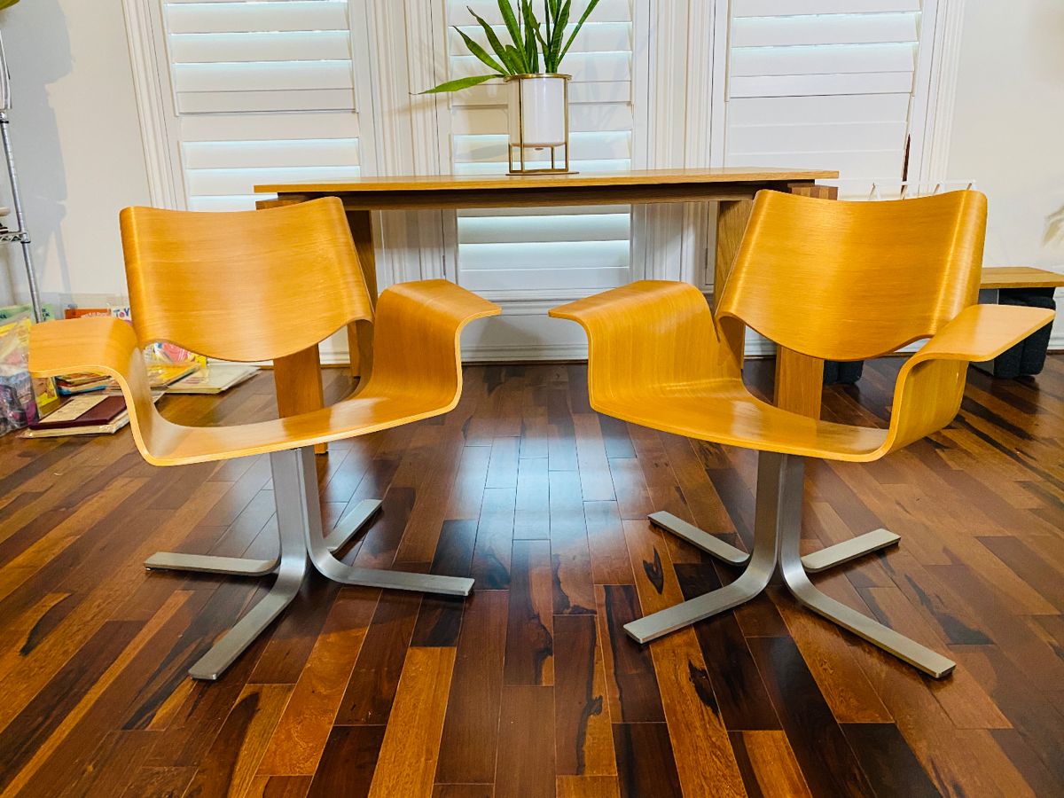 Blue Dot wood chairs