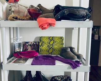 luxury French and German made bags, men's Florsheim cap toe boots NIB, cashmere accessories