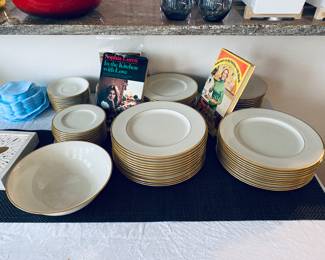 about two sets of 12 Lenox dinner plates, lunch plates , cups and saucers. Holiday ready at your house