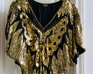 Glam up. Vintage butterfly top will rock it every time