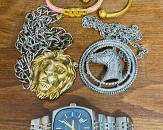 Fab Diesel watch, vintage chunky jewels