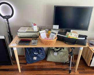 IKEA desk. Color accurate production monitor