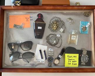 Fashion sunglasses, perfume, luxury watches