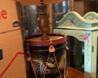 1950's Americana Drum Lamp