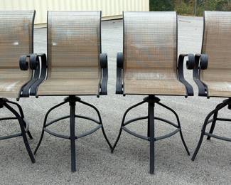 Hampton Bay Metal Framed 47" Swivel Bar Height Chairs, Qty 4