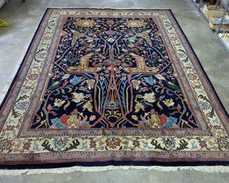 Persian Style Area Rug With Fringe, 14' x 10', Unknown Brand