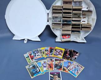 Vintage Baseball Cards, Various Brands, Teams Including Tigers, Mariners, Twins, And More, Players Including Mark Sales, Frank Tana, Scott Bradley, And More, Contents Of Major League Baseball Card Carrying Case