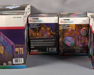 Led Lightshow Projection Multicolored Kaleidoscope Turning, Swirling 10.5' String Light, In Original Boxes, Qty 3, Light Confetti, Qty 2, And Turing Swirling Lights, Qty 3