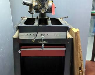 Sears Craftsman Radial Arm Saw On Rolling Stand, 56" x 24" x24", Powers On