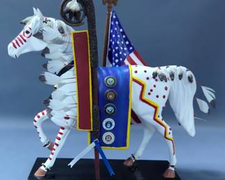 Collectible Figurine Horse Westland Giftware The Trail Of Painted Ponies #12267 Trail Of Honor By Devon Archer