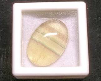 Argentinian Fluorite Loose Stone, Cut And Polished, Approximately 13.5mm x 19.2mm