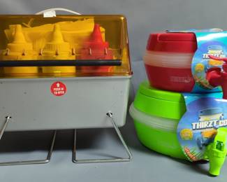 Thirzt Go 3.5 And 7.5 Liter Collapsible Beverage Dispenser, And Picnic Condiment Caddy