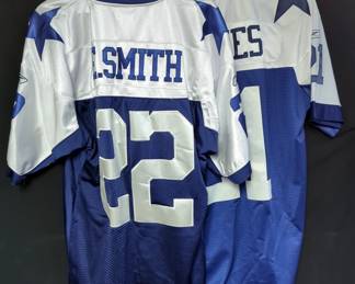 J. Jones And E. Smith Reebok NFL Mens Cowboys Jerseys, Sizes XL And 52