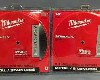 Milwaukee Steel Head 14" Diamond Cut-Off Blades, New In Package, Qty 2