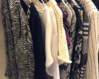 15 Pc Black White Classic TopsJackets Talbots, Christopher Banks, Valerie Stevens, etc.