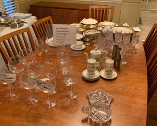 Ralph Lauren, Reidel and Cristal d'Arques goblets