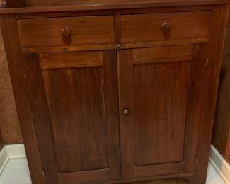 Antique Cabinet -  2 drawer and bottom  door