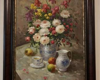 large oil, signed.  Authenticity papers