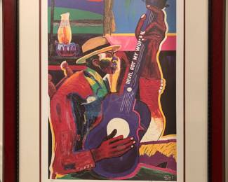 George Hunt Lithograph - "The Devil Got my Woman" Framed  and Artist proof       26"x32.5"