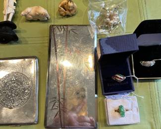 Sterling cases, 14 and 18Kt gold jewelry 