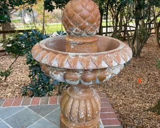 Terra-cotta fountain with pineapple topper
$350