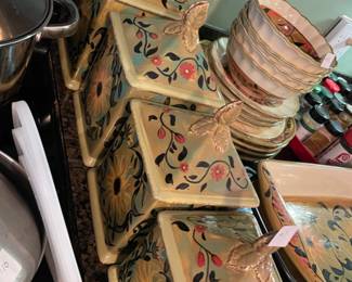 #7 Certified International Margaret Levon, sunflower design, canister set. $ 20.00