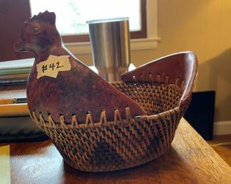 #42 Weaved Chicken Bread Basket $ 25.00