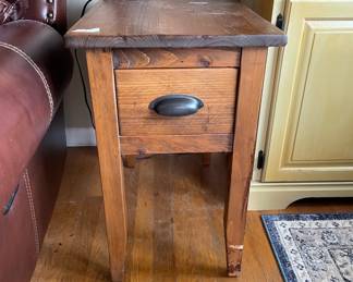 #65 Side tables set of 2 - wood single drawer 15x24.5x24 (40 each) $ 80.00