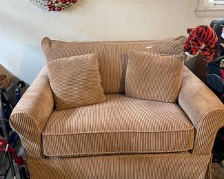 #74 Lane Furniture Tan Corduroy Sleeper Couch 57x40x32 $ 200.00