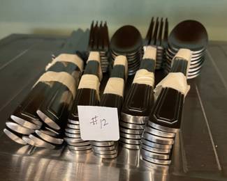 #12 Oneida 1810 Flatware Set (8 knives, salad forks, spoons, soup spoons, 7 dinner forks) $ 20.00