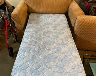 #74 Lane Furniture Tan Corduroy Sleeper Couch 57x40x32 $ 200.00