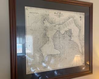 #59 Framed Monte Sano topographic map print 34.5x32 $ 150.00