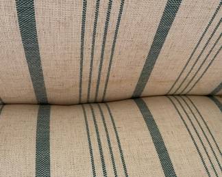 #70 Stripped blue & white sitting chair (needs to be cleaned) 34x25x25 $ 60.00