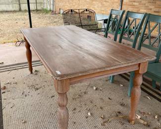 #80 Outdoor dining table (AS IS finish and wear) 36x72x30 $ 30.00