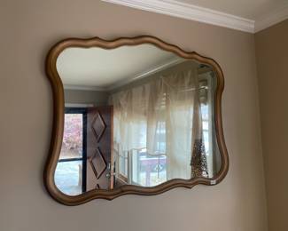 #67 Mirror gold/bronze plastic and wood 40x32 $ 50.00